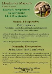 Journées du patrimoine. Du 14 au 15 septembre 2013 à Saint Bonnet le Courreau. Loire. 